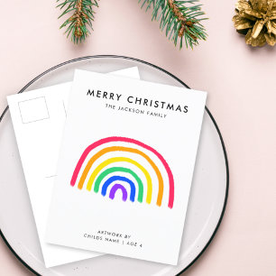 Cartes Pour Fêtes Annuelles L'oeuvre de votre enfant Enfants dessinant Noël