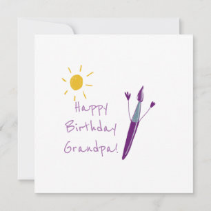 Cartes Pour Fêtes Annuelles L'oeuvre de votre enfant pour grand-père