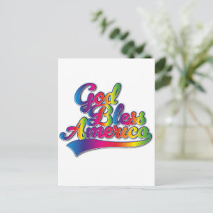 Cartes Pour Fêtes Annuelles logo de God Bless America Rainbow
