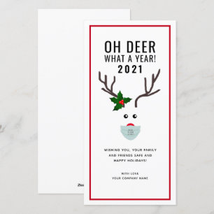 Cartes Pour Fêtes Annuelles Logo de l'entreprise Christmas Reindeer