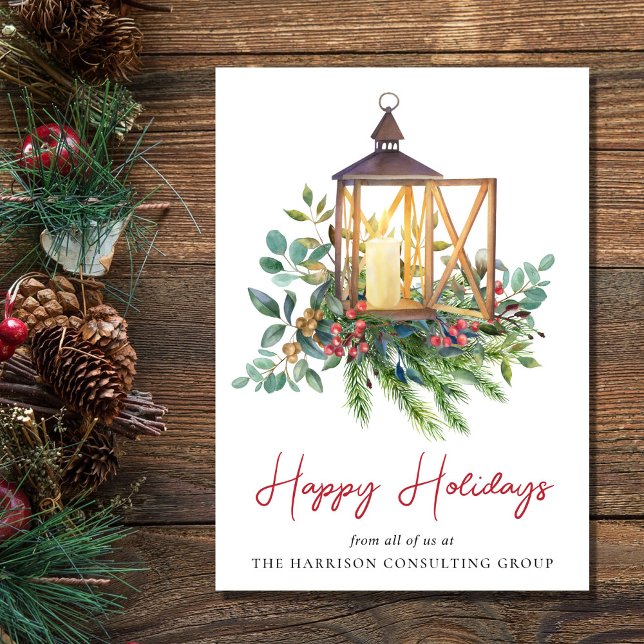 Cartes Pour Fêtes Annuelles Logo de l'entreprise Code QR Noël (Spread the joy of the season and strengthen business relationships with our elegant holiday card)