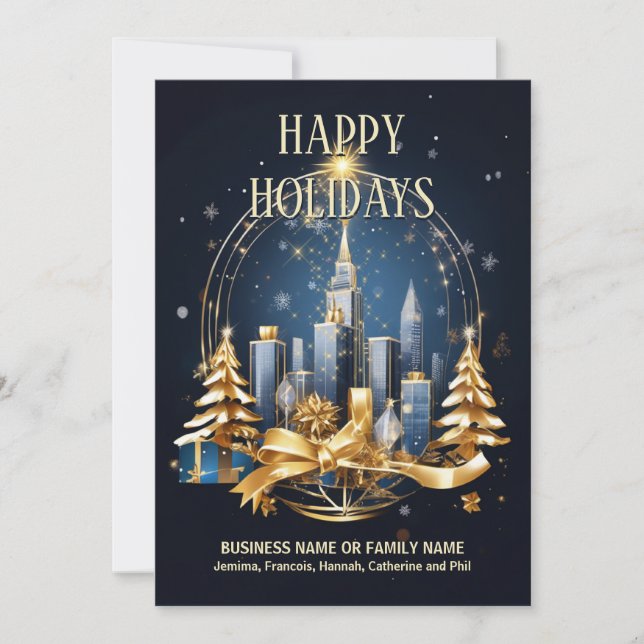 Cartes Pour Fêtes Annuelles logo de Noël urbain (Devant)