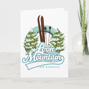 Cartes Pour Fêtes Annuelles Logo de ski Loon Mountain New Hampshire