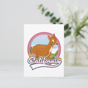 Cartes Pour Fêtes Annuelles logo de vacances de cerf de Californie