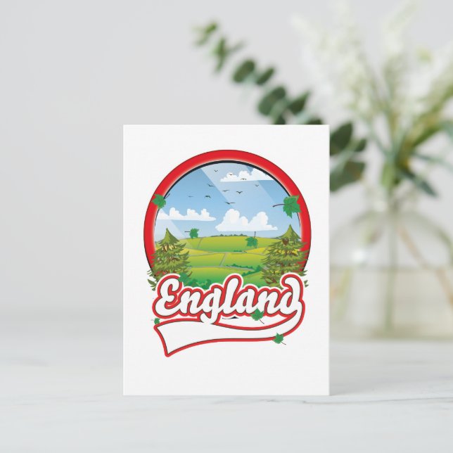 Cartes Pour Fêtes Annuelles logo de voyage en Angleterre (Debout devant)