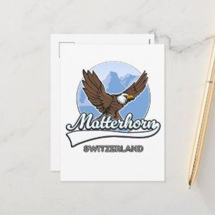 Cartes Pour Fêtes Annuelles Logo de voyage Matterhorn Suisse