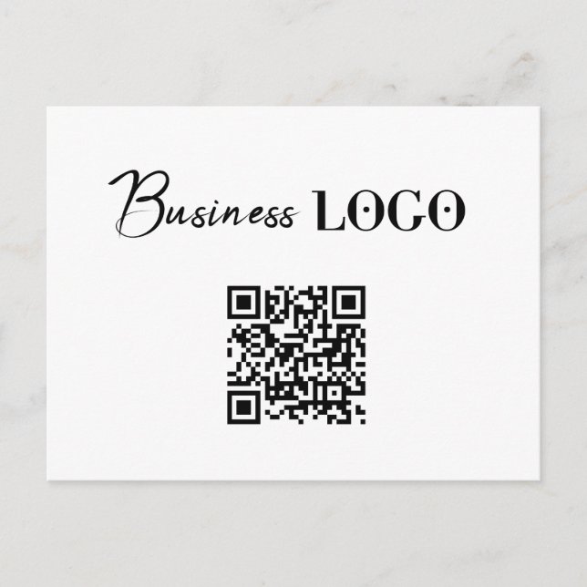 Cartes Pour Fêtes Annuelles Logo d'entreprise Code QR promotionnel de la socié (Devant)