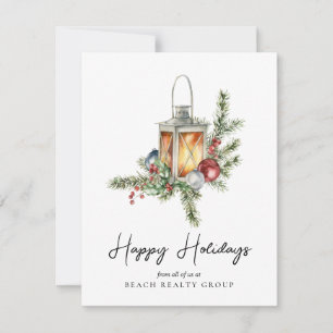 Cartes Pour Fêtes Annuelles Logo d'entreprise de Noël aquarelle d'entreprise