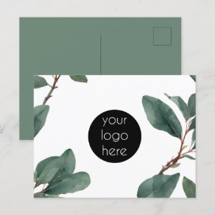 Cartes Pour Fêtes Annuelles Logo d'entreprise Eucalyptus promotionnel
