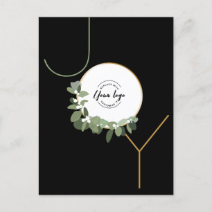 Cartes Pour Fêtes Annuelles Logo d'entreprise Joie Vertical Eucalyptus wreath 