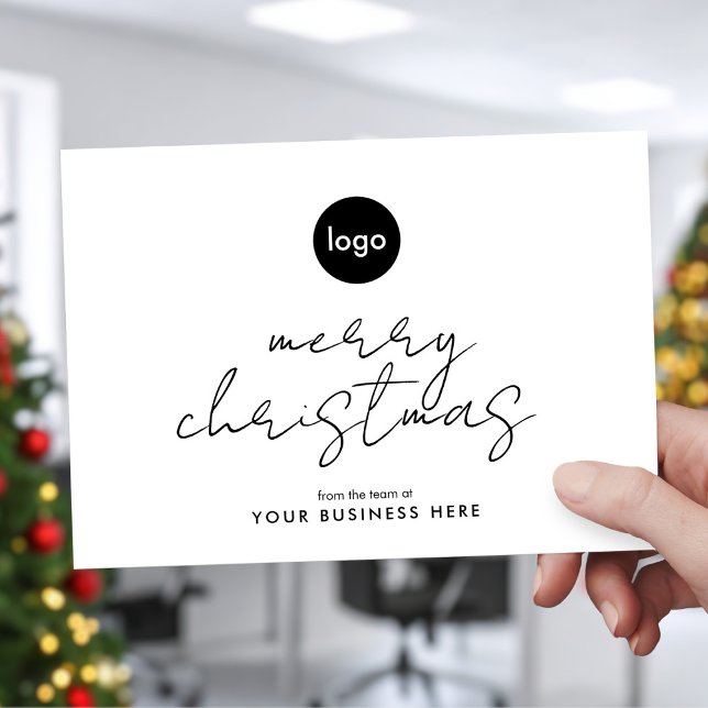 Cartes Pour Fêtes Annuelles Logo d'entreprise Joyeux Noël (Créateur téléchargé)