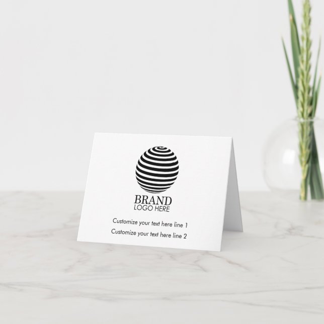 Cartes Pour Fêtes Annuelles Logo d'entreprise moderne sur mesure (Devant)