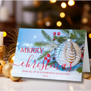 Cartes Pour Fêtes Annuelles Logo d'entreprise Noël Entreprise moderne