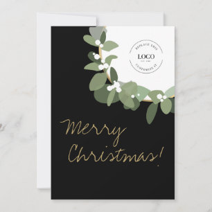 Cartes Pour Fêtes Annuelles Logo d'entreprise personnalisé Courbe moderne Joye