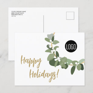 Cartes Pour Fêtes Annuelles Logo d'entreprise personnalisé simple et moderne e