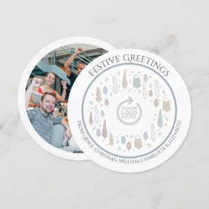 Cartes Pour Fêtes Annuelles Logo d'entreprise personnalisée de Noël