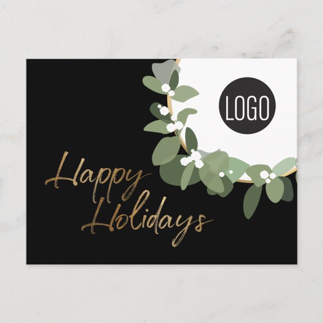 Cartes Pour Fêtes Annuelles Logo d'entreprise personnalisée moderne code QR Jo (Devant)
