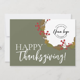 Cartes Pour Fêtes Annuelles Logo d'entreprise sur mesure bon thanksgiving Sage