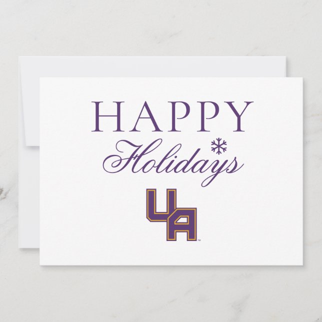 Cartes Pour Fêtes Annuelles Logo des initiales de l'Université d'Albany (Devant)