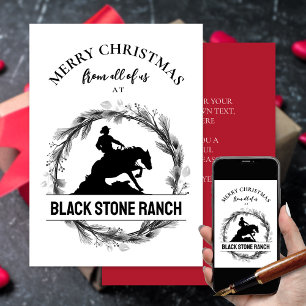 Cartes Pour Fêtes Annuelles Logo du ranch pour chevaux marque Noël