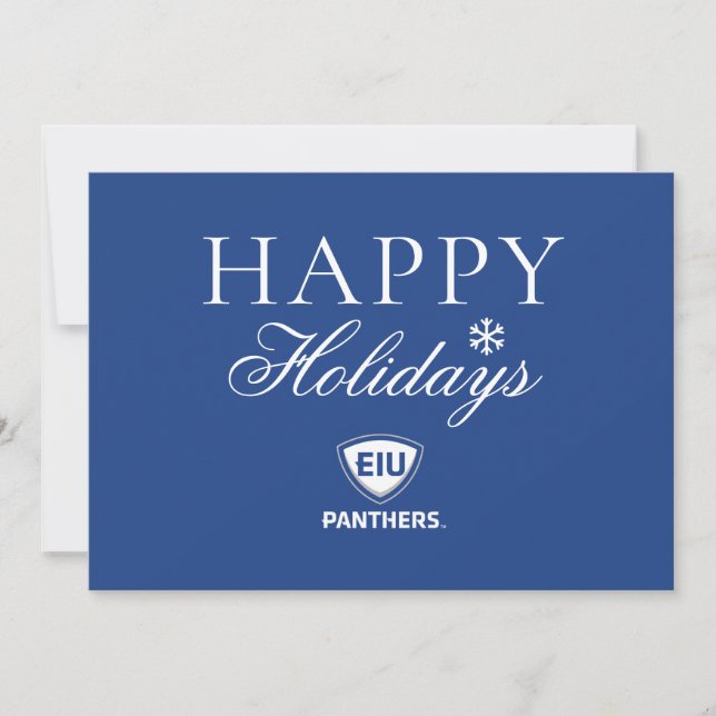 Cartes Pour Fêtes Annuelles Logo Eastern Illinois Panthers Shield & Wordmark (Devant)