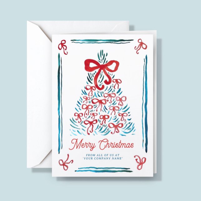 Cartes Pour Fêtes Annuelles Logo Fantaisiste Entreprise Arbre de Noël Charmeur (Créateur téléchargé)