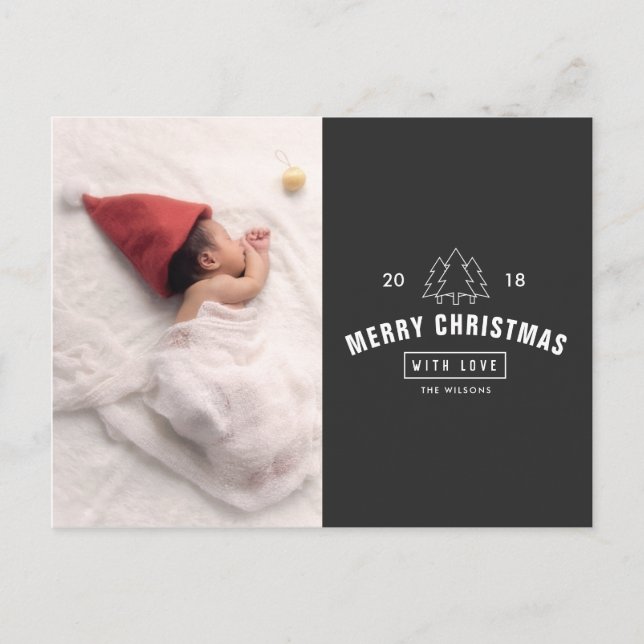 Cartes Pour Fêtes Annuelles Logo moderne Nouveau-né Noël bébé (Devant)