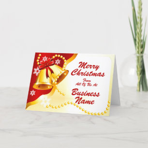 Cartes Pour Fêtes Annuelles Logo Promo Affaires Cloches rouges et jaunes Noël
