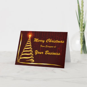Cartes Pour Fêtes Annuelles Logo & Promo Business Merry Christmas Greeting