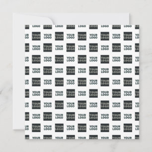 Cartes Pour Fêtes Annuelles Logo simple à répétition 2   Blanc