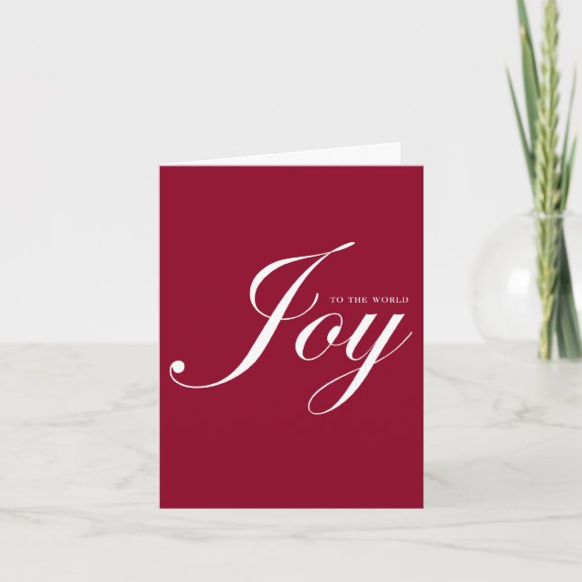 Cartes Pour Fêtes Annuelles Logo simple rouge d'affaires de vacances de Noël (Devant)