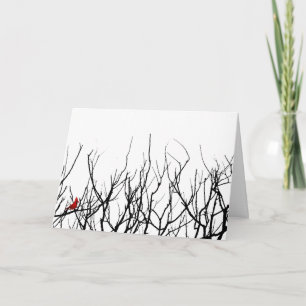 Cartes Pour Fêtes Annuelles L'oiseau rouge par des poivrons de Leslie