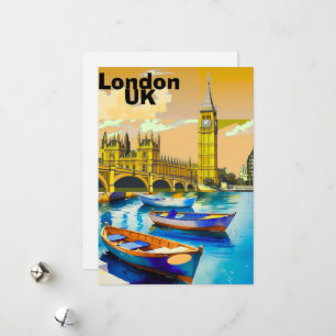 Cartes Pour Fêtes Annuelles London Tower Bridge Peinture à l'aquarelle vierge 
