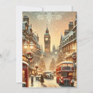 Cartes Pour Fêtes Annuelles London's Festive Splendor - Vibrant Christmas Car