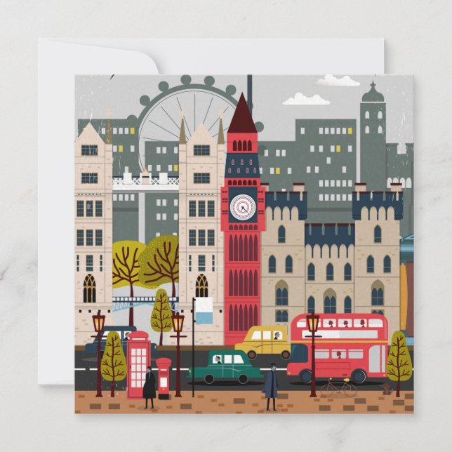 Cartes Pour Fêtes Annuelles Londres (Devant)