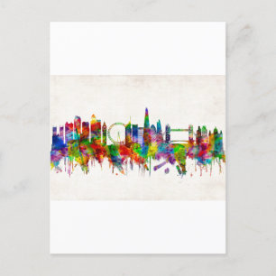 Cartes Pour Fêtes Annuelles Londres Angleterre Skyline