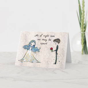 Cartes Pour Fêtes Annuelles Longue distance Enchanter Couple Valentine's Day