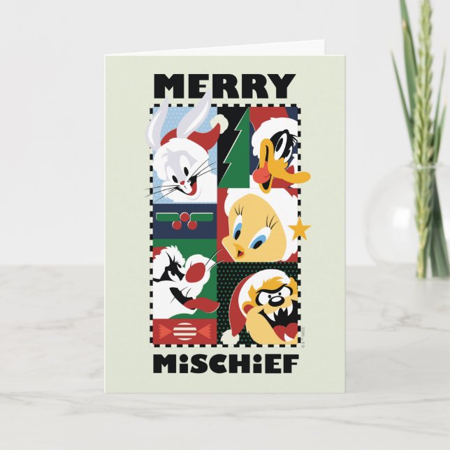 Cartes Pour Fêtes Annuelles LOONEY TUNES™ Joyeux Mischief (Devant)