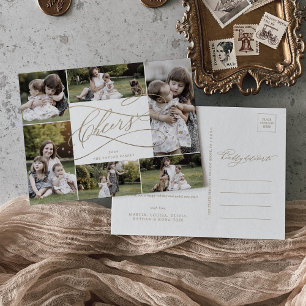 Cartes Pour Fêtes Annuelles L'or romantique brille le Nouvel An 6 Photo Family