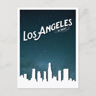 Cartes Pour Fêtes Annuelles Los Angeles by Night Skyline - Los Angeles, Ca