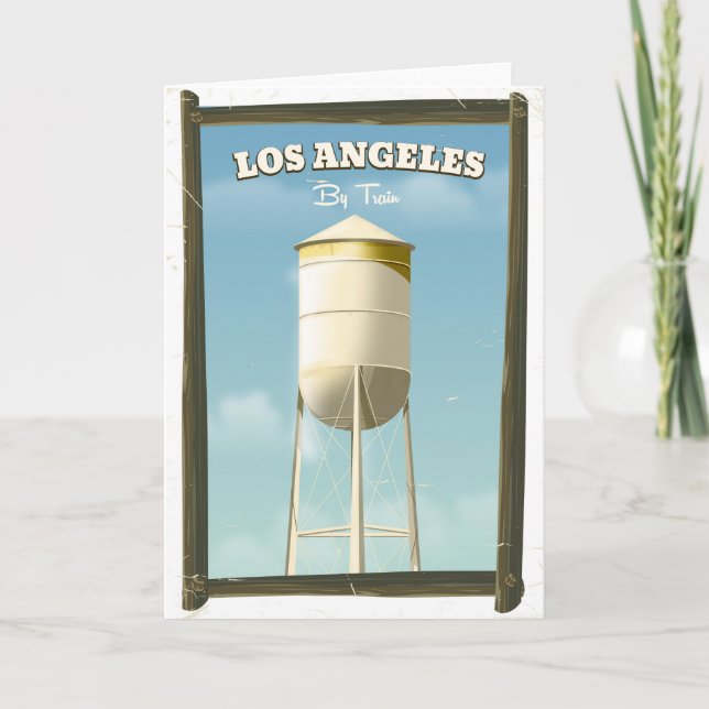 Cartes Pour Fêtes Annuelles Los Angeles Par affiche de train (Devant)