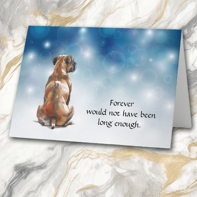 Cartes Pour Fêtes Annuelles Loss of Boxer Night Starry Sky Sympathy Card (Créateur téléchargé)