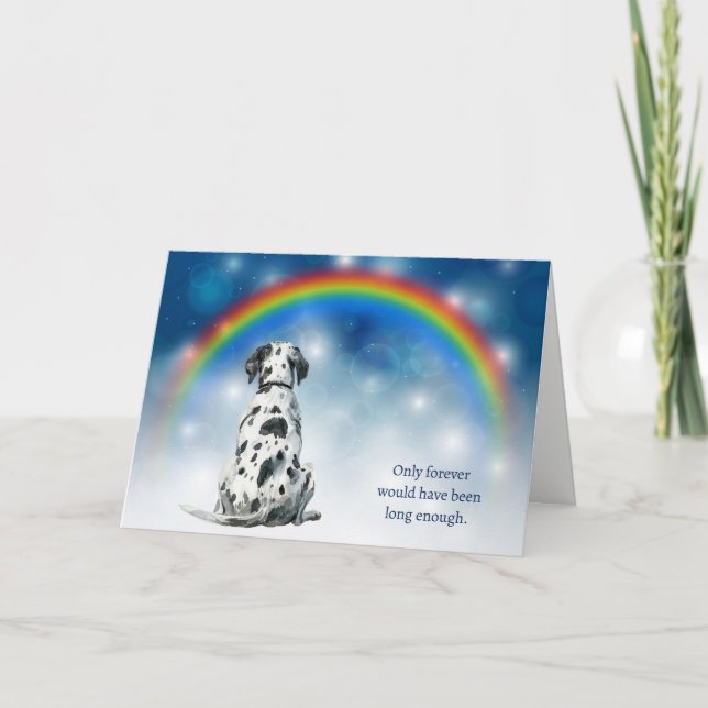 Cartes Pour Fêtes Annuelles Loss of Dalmatian Dog Night Lights Sympathy (Devant)