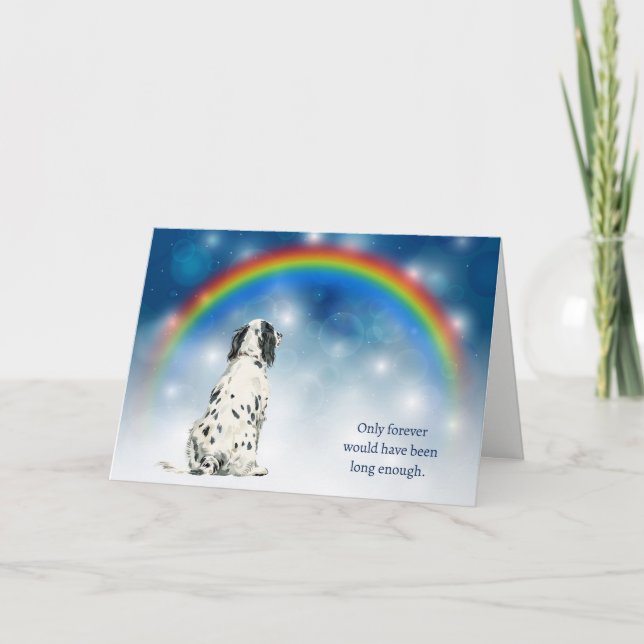 Cartes Pour Fêtes Annuelles Loss of English Setter Dog Night Lights Sympathy (Devant)