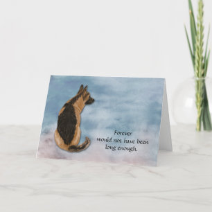 Cartes Pour Fêtes Annuelles Loss of German Shepherd Dog Sympathy Card