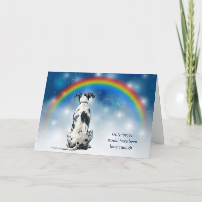 Cartes Pour Fêtes Annuelles Loss of Great Dane Dog Night Lights Sympathy (Devant)