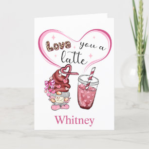 Cartes Pour Fêtes Annuelles Lote You a Latte Funny Coffee Valentines Day