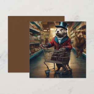 Cartes Pour Fêtes Annuelles Loterie numérique amusante au supermarché avec Gho