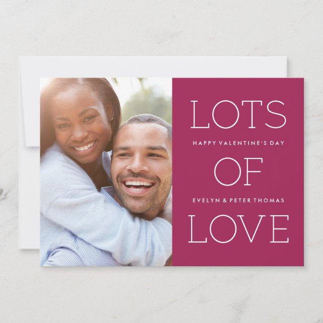 Cartes Pour Fêtes Annuelles Lots of Love Valentine's Day Card - Mulberry (Devant)