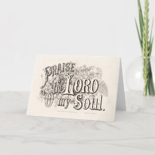 Cartes Pour Fêtes Annuelles Louange le Seigneur de mon âme   Courrier & Ives